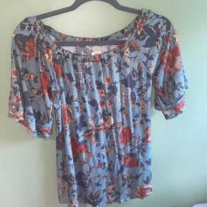 O’Neill XS blue floral shirt